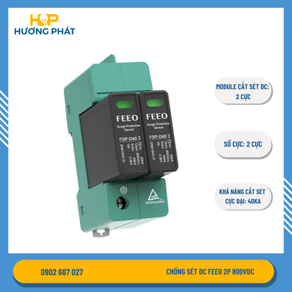 Chống sét DC FEEO 2P 800VDC