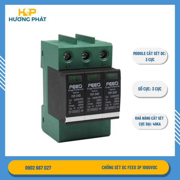 Chống sét DC FEEO 3P 1000VDC