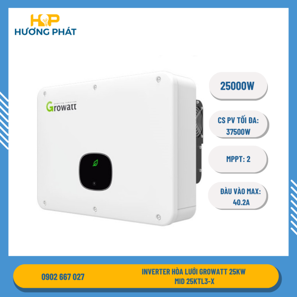 Inverter hòa lưới Growatt 25KW MID 25KTL3-X