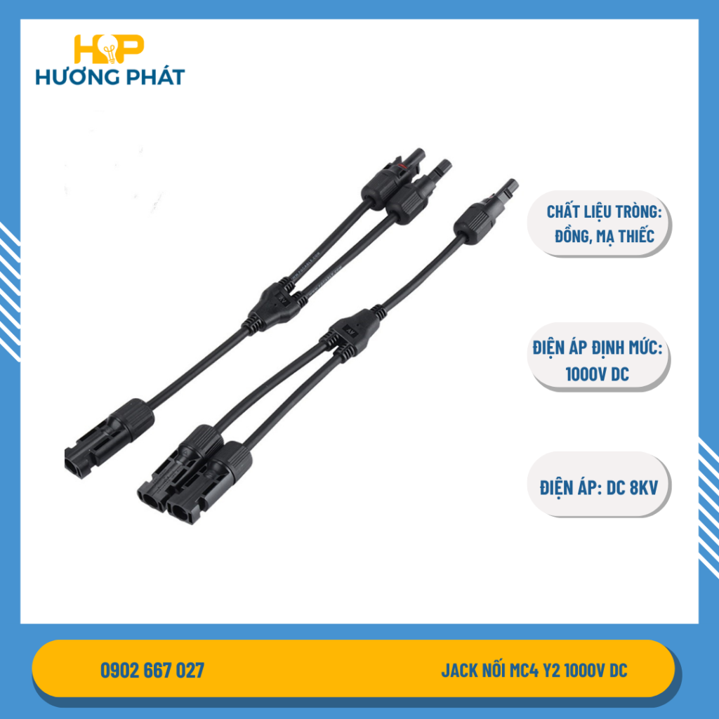 Jack nối MC4 Y2 1000V DC