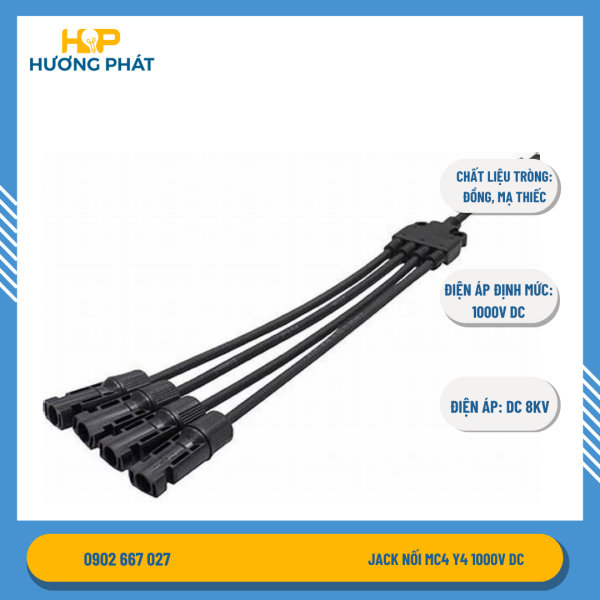 Jack nối MC4 Y4 1000V DC