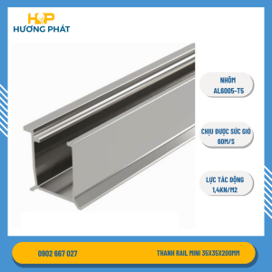 Thanh rail mini 35x35x200mm