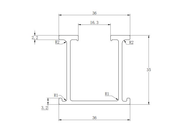 Thanh rail mini 35x35x200mm