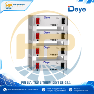 Pin lưu trữ Lithium DEYE SE-G5.1 5.12kWh – 51.2V 100Ah, DoD 80%