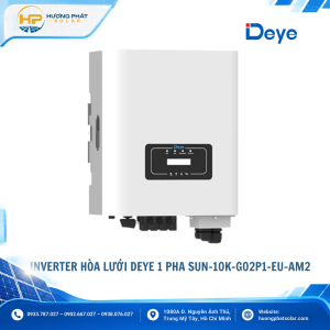 Inverter hòa lưới Deye 10kW SUN-10K-G02P1-EU-AM2 – 1 pha, 2 MPPT, hiệu suất 97,7%