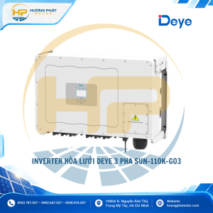 Inverter hòa lưới Deye 110kW SUN-110K-G03 – 3 pha, 6 MPPT, WiFi + DC Switch