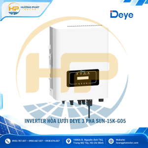Inverter hòa lưới Deye 15kW SUN-15K-G05 – 3 pha, 2 MPPT, hiệu suất 98,5%