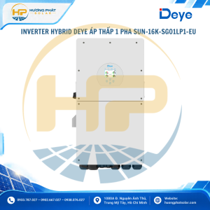 Inverter Hybrid Deye 16kW SUN-16K-SG01LP1-EU-AM3-P – 1 pha, 3 MPPT, pin áp thấp