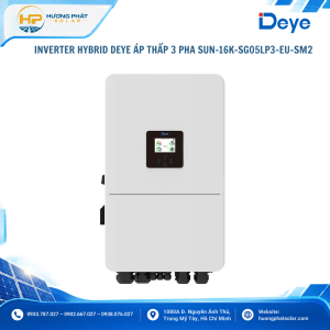 Inverter Hybrid Deye 16kW SUN-16K-SG05LP3-EU-SM3-P – 3 pha, 3 MPPT, pin áp thấp