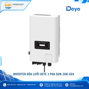 Inverter hòa lưới Deye 30kW SUN-30K-G04 – 3 pha, 2 MPPT, hiệu suất 98,6%