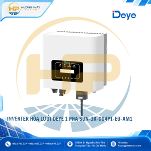 Inverter hòa lưới Deye 3kW SUN-3K-G04P1-EU-AM1 – 1 pha, 1 MPPT, hiệu suất 97,5%