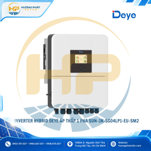 Inverter Hybrid Deye 3kW SUN-3K-SG04LP1-EU-SM1 – 1 pha, 1 MPPT, pin áp thấp
