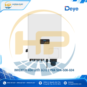Inverter hòa lưới Deye 50kW SUN-50K-G04 – 3 pha, 4 MPPT, hiệu suất 98,7%