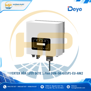 Inverter hòa lưới Deye 5kW SUN-5K-G05P1-EU-AM2 – 1 pha, 2 MPPT, hiệu suất 97,5%