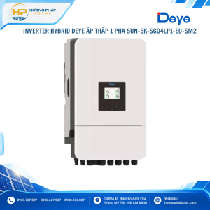 Inverter Hybrid Deye 5kW SUN-5K-SG05LP1-EU-SM2-P – 1 pha, 2 MPPT, pin áp thấp
