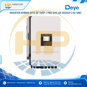 Inverter Hybrid Deye 5kW SUN-5K-SG04LP1-EU-SM2 – 1 pha, 2 MPPT, pin áp thấp