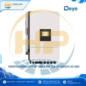 Inverter Hybrid Deye 5kW SUN-5K-SG05LP1-EU-SM2-P – 1 pha, 2 MPPT, pin áp thấp