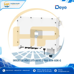 Inverter hòa lưới Deye 60kW SUN-60K-G – 3 pha, 4 MPPT, hiệu suất 98,6%