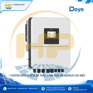 Inverter Hybrid Deye 6kW SUN-6K-SG04LP1-EU-SM2 – 1 pha, 2 MPPT, pin áp thấp