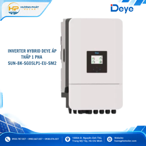 Inverter Hybrid Deye 8kW SUN-8K-SG05LP1-EU-SM2 – 1 pha, 2 MPPT, pin áp thấp