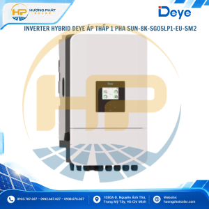 Inverter Hybrid Deye 8kW SUN-8K-SG05LP1-EU-SM2 – 1 pha, 2 MPPT, pin áp thấp