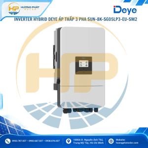 Inverter Hybrid Deye 8kW SUN-8K-SG05LP3-EU-SM2 – 3 pha, 2 MPPT, pin áp thấp